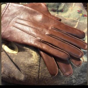 J. Crew brown leather gloves